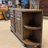 Oak console shelf on foot