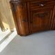 Buffet vaisselier Art déco ancien en bois massif et marbre