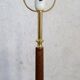 Mid-century floor lamp in brass and polished wood by Böhlmarks, Sweden, 1940s.