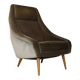 Mid-century mohair velvet high-back easy chair, Italy 1950s