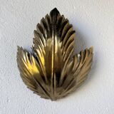 70s gold flower wall light
