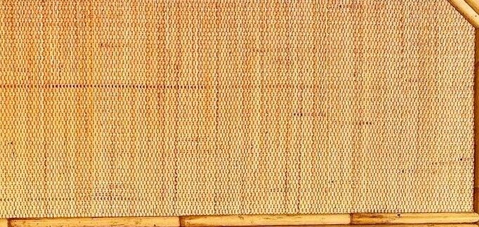 Rattan and bamboo headboard