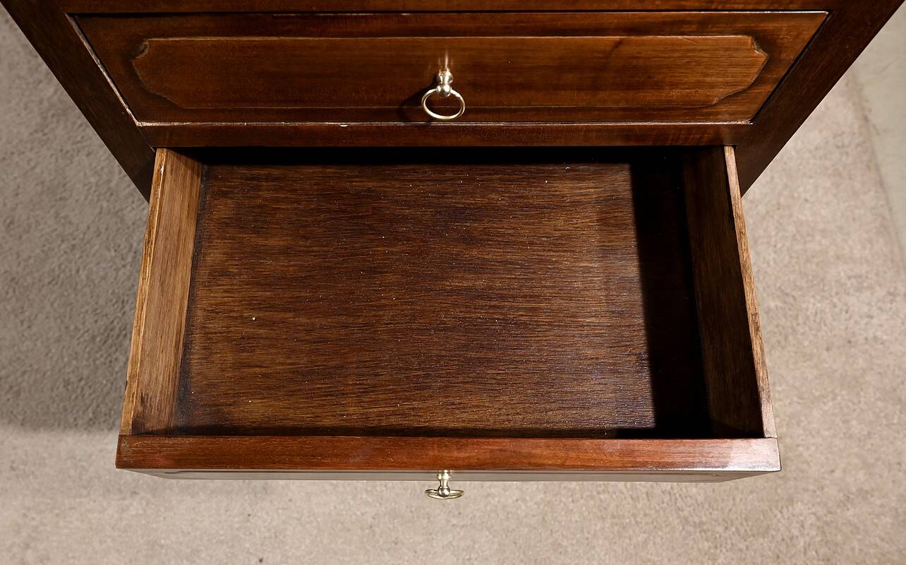 Small Chiffonnière Living Room Table in Mahogany, Louis XVI – 18th Century