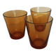 Lot de 3 verres vereco ambre