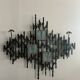 Brutalist Wall-Mounted Lamp & Coat Rack Sculpture by Angelo Brotto