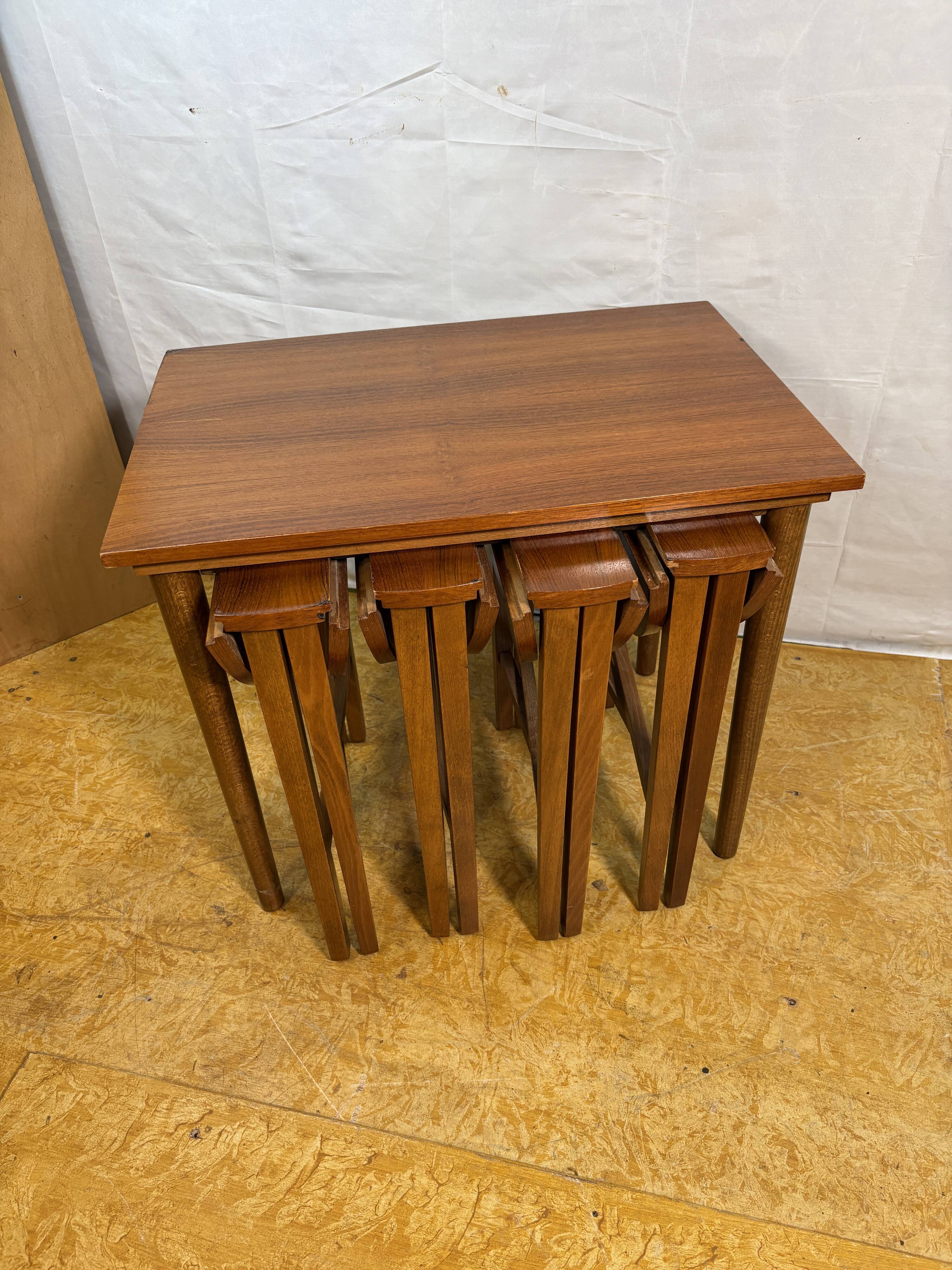 Mid-Century Retro Vintage Teak Nest of Tables by Poul Hundevad 1960  Iconic