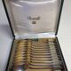 Service of 12 teaspoons vintage silver metal in their case