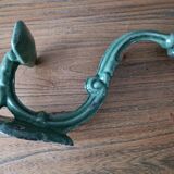 Towel holder and coat hook enameled cast iron