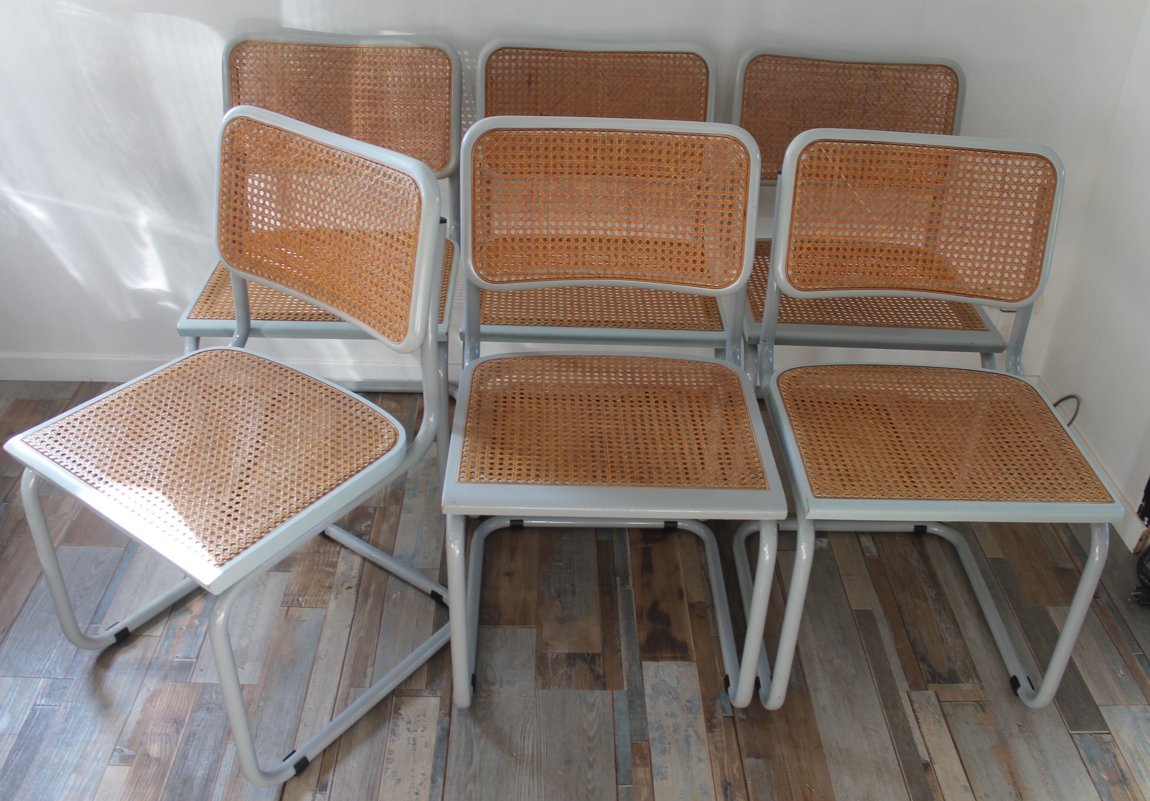 Lot 6 chairs Marcel Breuer Cesca B32