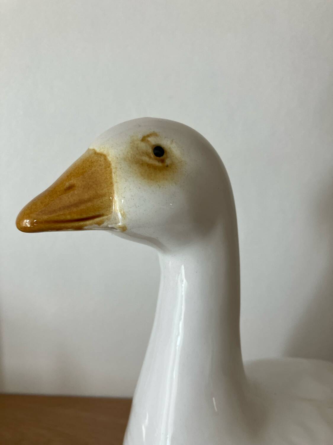 Vintage-beautiful earthenware terrine-white goose