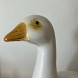 Vintage-beautiful earthenware terrine-white goose