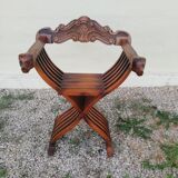 "Dagobert" folding chair with lion heads