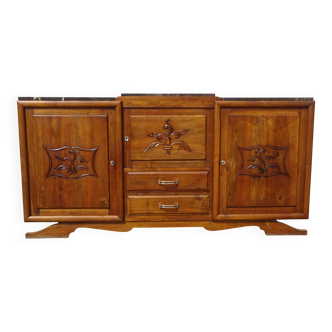 Buffet Art Déco en noyer massif