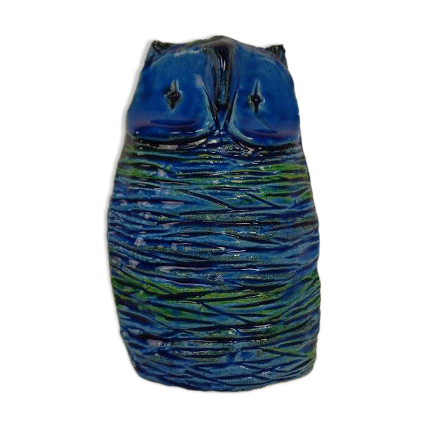Ceramic Rimini Blu Owl by Aldo Londi for Bitossi, 1960s