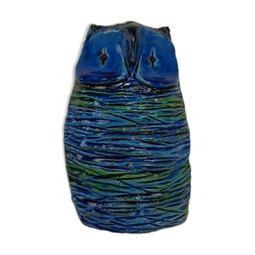 Ceramic Rimini Blu Owl by Aldo Londi for Bitossi, 1960s