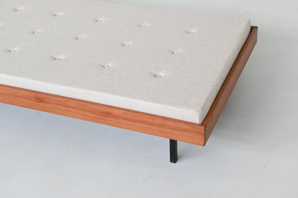Dutch daybed in teak, metal and wool, mid-century, The Netherlands, 1960