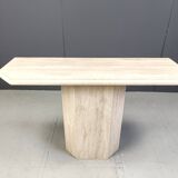 Vintage Travertine Console Table, 1970s