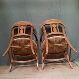 Pair of armchairs straw