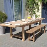 Farmhouse table with oak extensions
