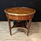 Louis XVI pedestal table in marquetry