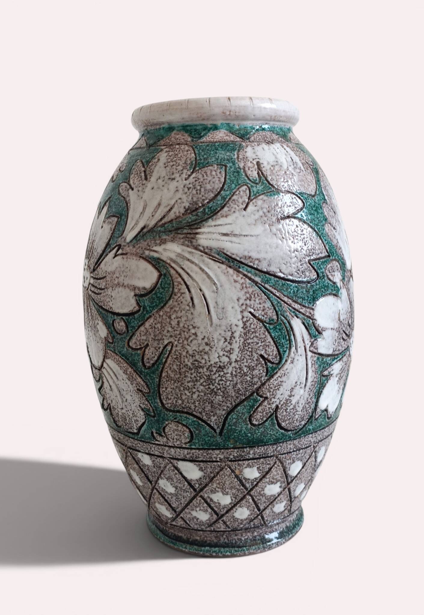 Mid-Century Italian Fratelli Fanciullacci Ceramic Vase, Signed, Tuscany, 1950s
