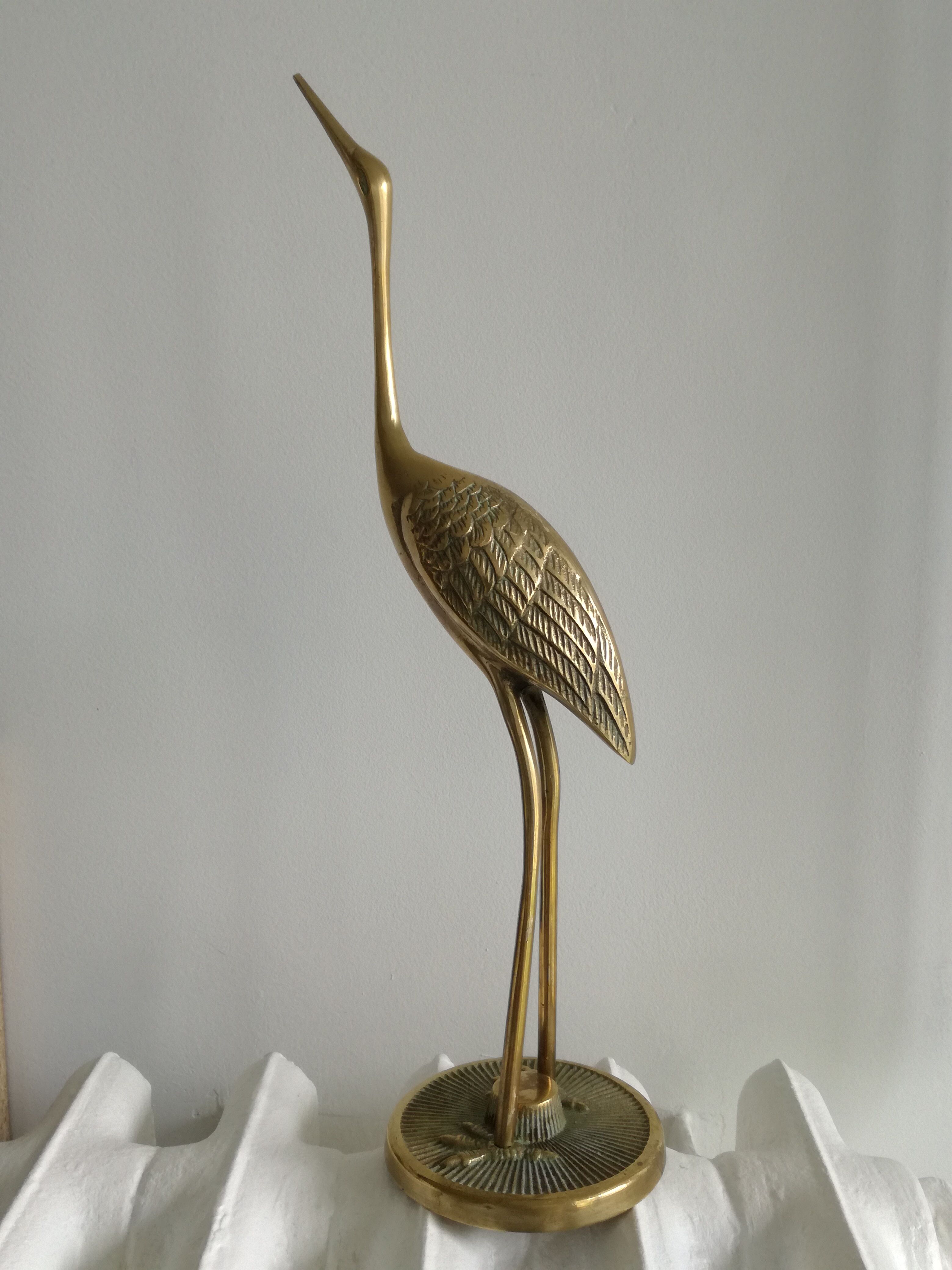 Heron vintage brass