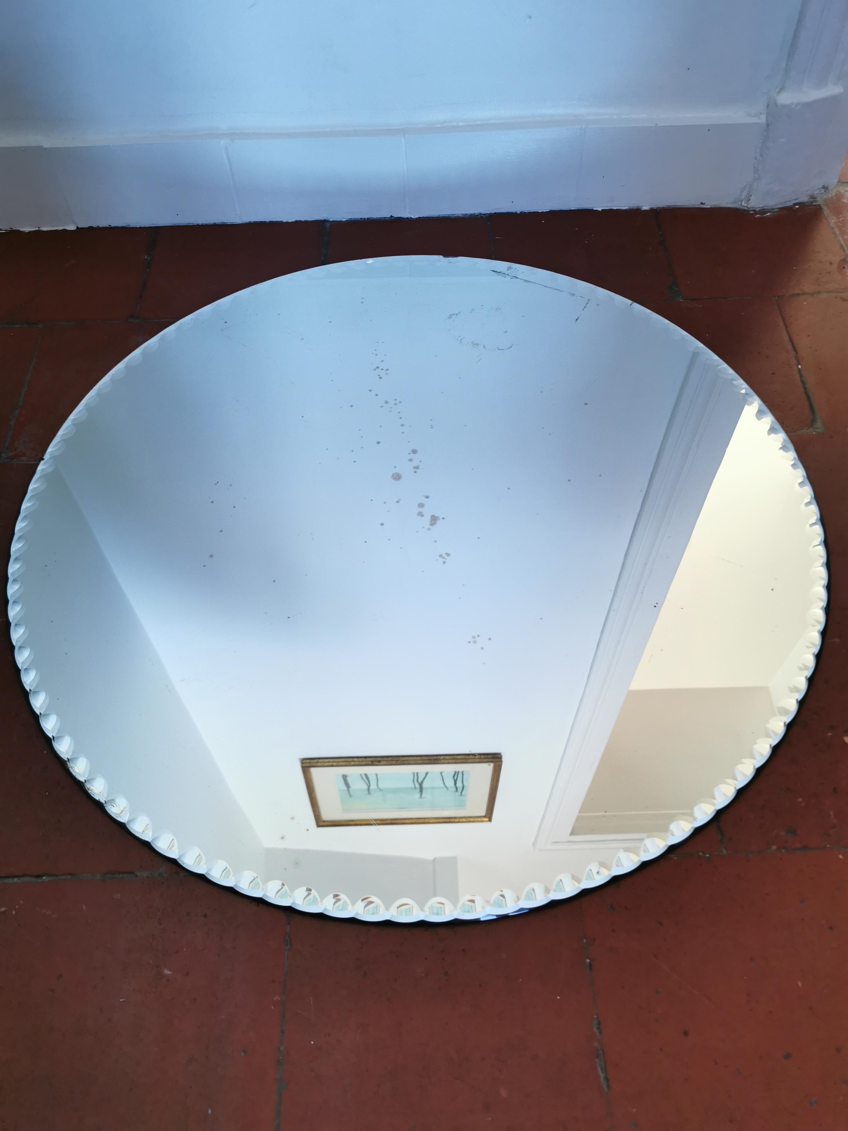 Round beveled mirror 59 cm