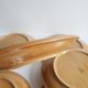 Set of 6 flat plates in Brenne stoneware from France vintage