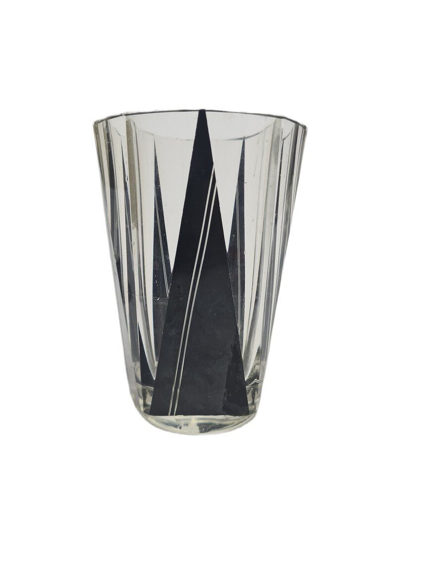 Art Deco glass carafe from Karel Palda, Czechoslovakia, 1930s