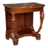 Majestueuse console époque Empire aux cygnes en acajou vers 1800-1820