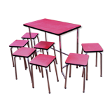 Table and stools in formica