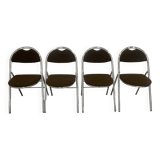 Set of 4 folding chairs in Trigano Hestia fabric