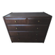 Antique chest of drawers from the 50s with 5 curved drawers, vintage old-style assembly and brass knobs