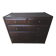 Antique chest of drawers from the 50s with 5 curved drawers, vintage old-style assembly and brass knobs