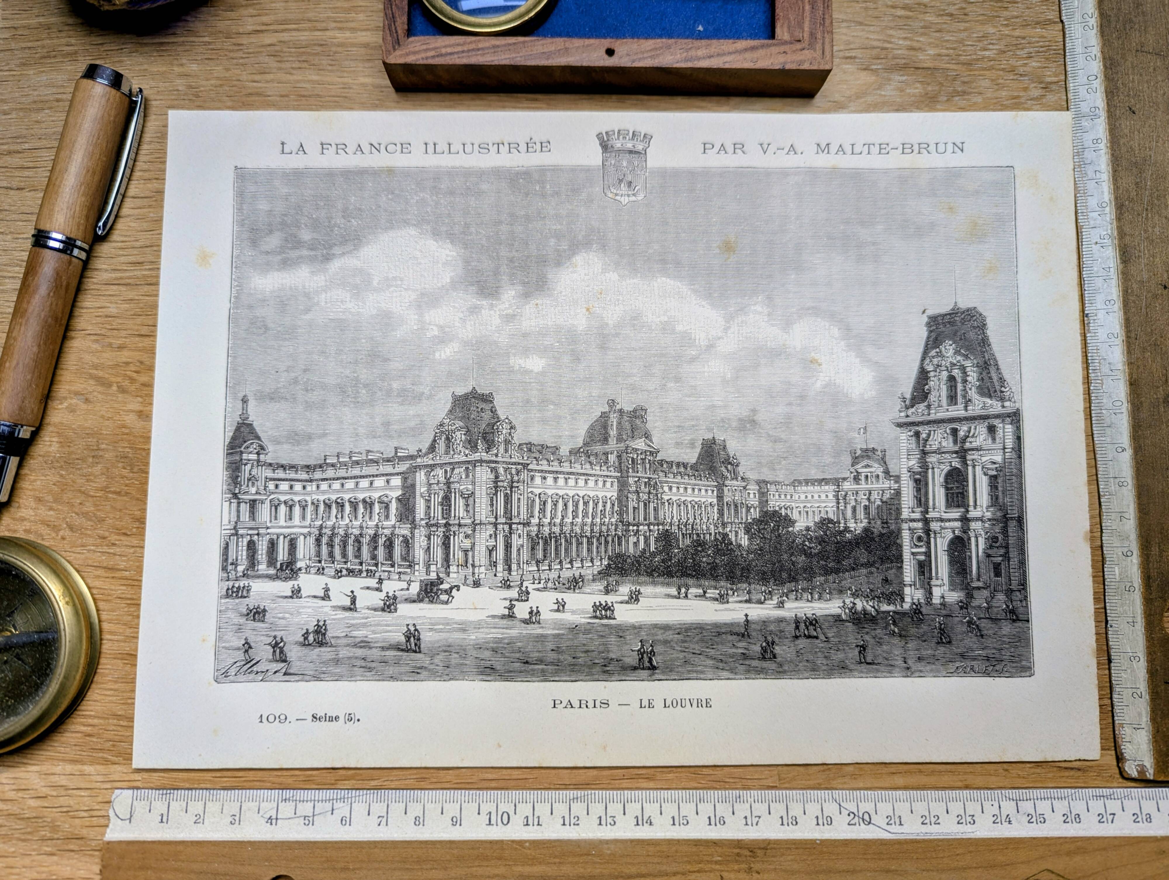 The Louvre, Paris, printed in 1883.