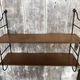 Old tomado modular wall shelf black metal + vintage wood