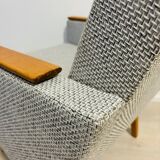 Fauteuil gris vintage de Tchécoslovaquie des années 1970