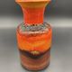 Vintage Jasba Fat Lava vase in orange and red – German ceramic from the year.