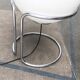 Lampe boule sur pied en verre et chrome Space Age