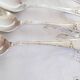 Dessert spoons, silver teaspoons, 18G