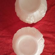 Pair of art deco pressed glass vases "joma montreuil"