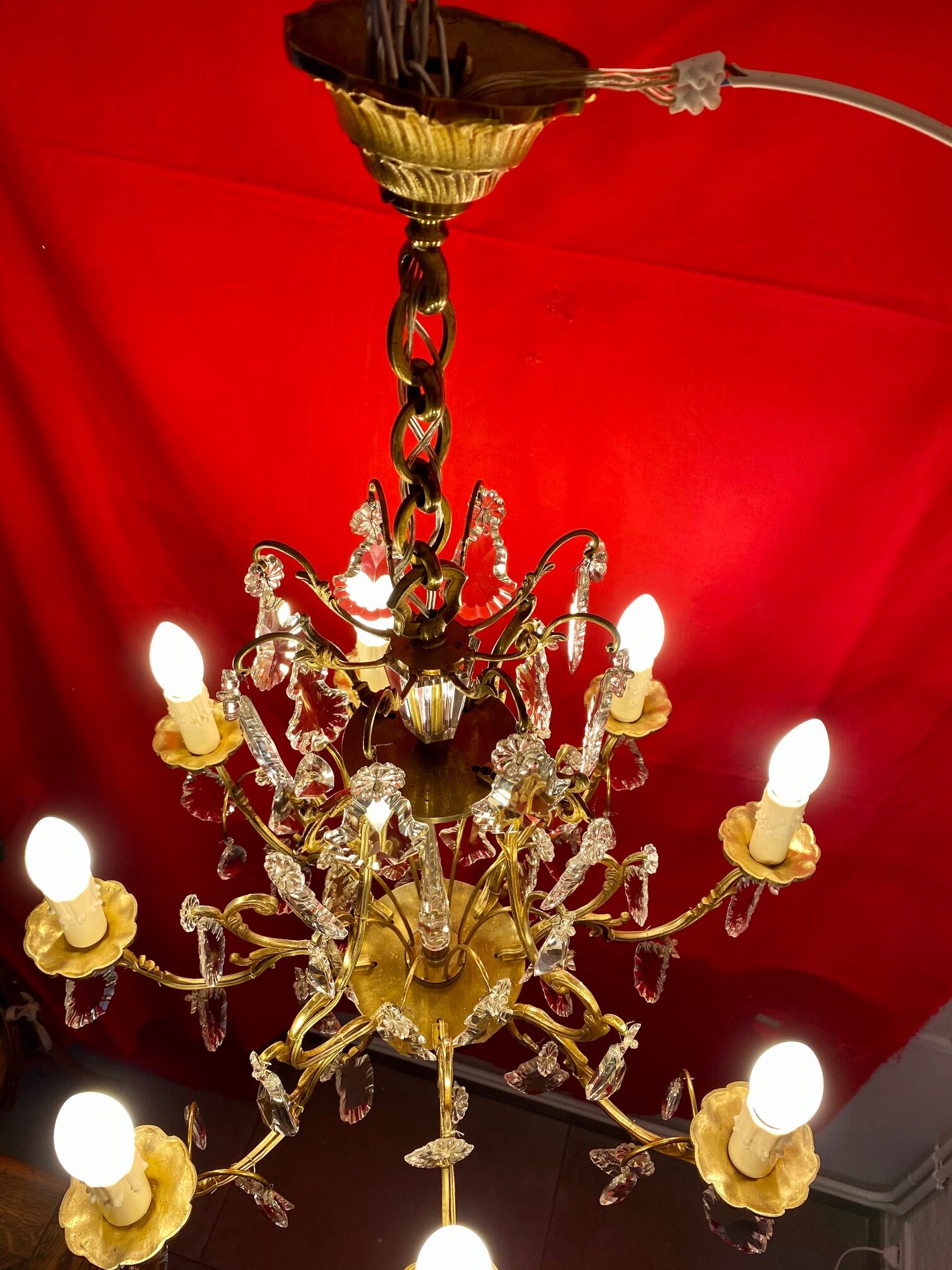 Louis XV style bronze chandelier