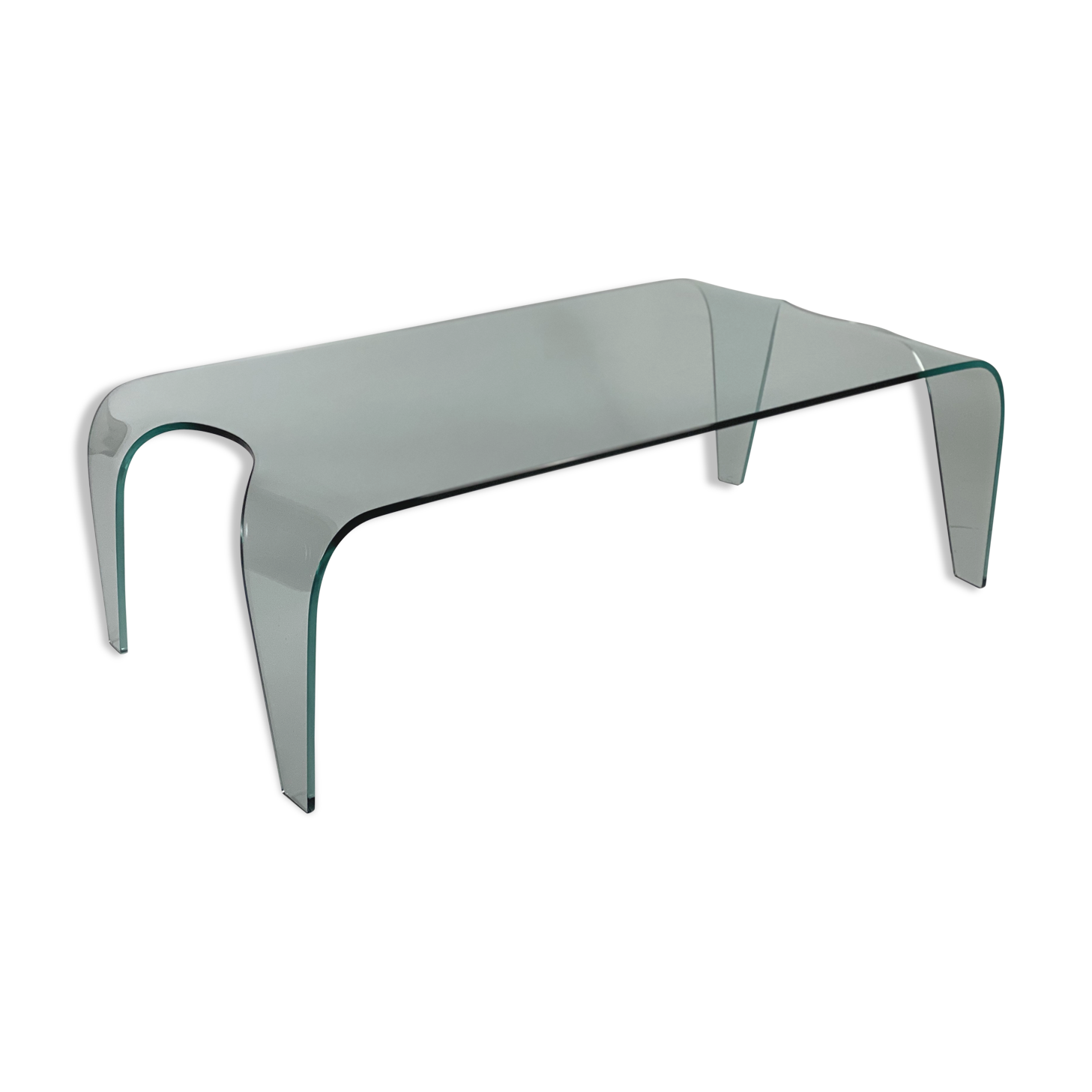Glass coffee table around 1980