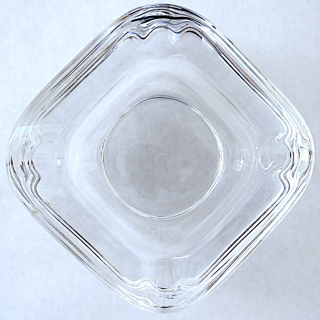 Small square ashtray vintage Crystal Vannes le Chatel