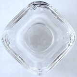 Small square ashtray vintage Crystal Vannes le Chatel