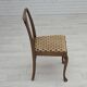 Ensemble de 6 chaises danoises, Années 1930, meubles en velours, bois de chêne, retapissés