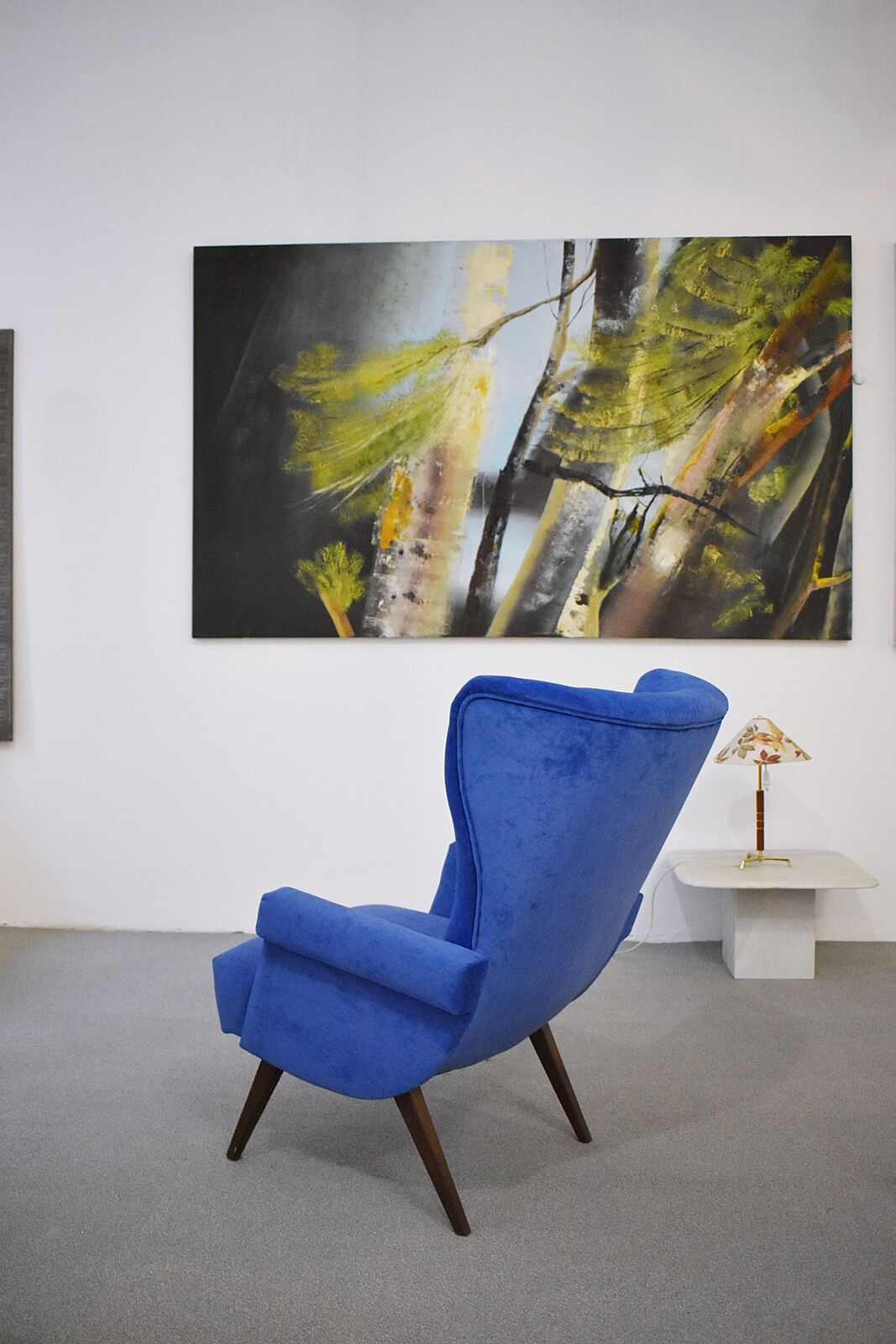 Austrian wingback armchair