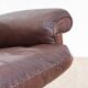 Brown leather swivel armchair by De Sede, model DS 31, 1960s, wine.