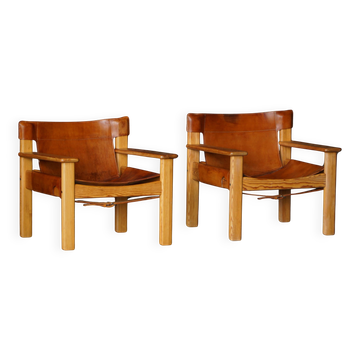 Karin Mobring, paire de fauteuils, modèle "Natura", Suède, milieu du siècle, années 1970
