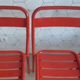 Lot de 4 chaises tolix t1 par xavier pauchard, vintage 1960.